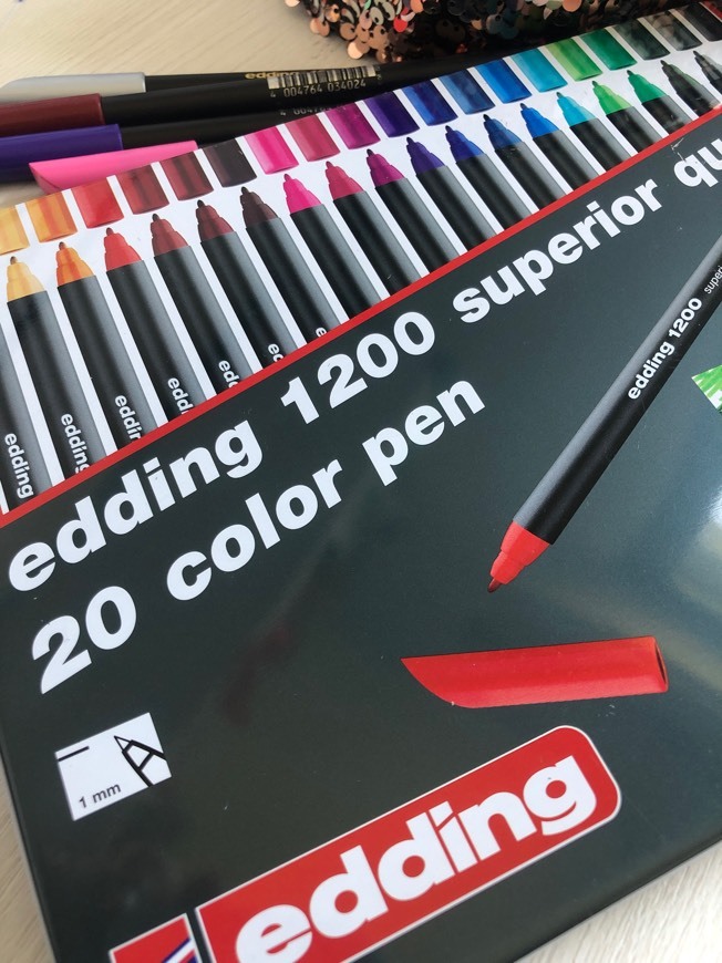 Social edding 1200 - Estuche de metal con 20 rotuladores