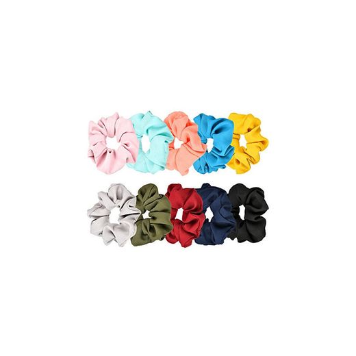 10 Piezas de Scrunchies de Pelo Banda de Pelo de Flor de