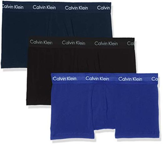 Calvin Klein Low Rise Trunk 3pk, Bóxer Hombre, Azul