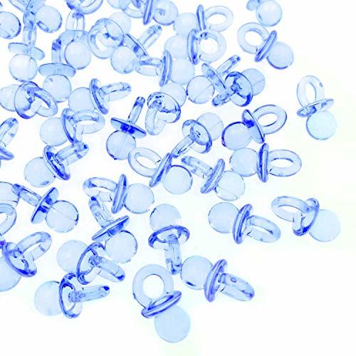 Product JZK 100 x Azul acrílico chupones Chupete dispersión Mesa Confetti Partido Favor