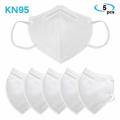 5PCS MaskKN95 desechables de 95% de filtración Mask protectoras no tejidas transpirables