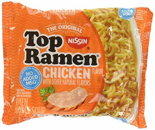 Productos Nissin Top Ramen Noodle Soup Chicken Flavor 3 Ounce Packages