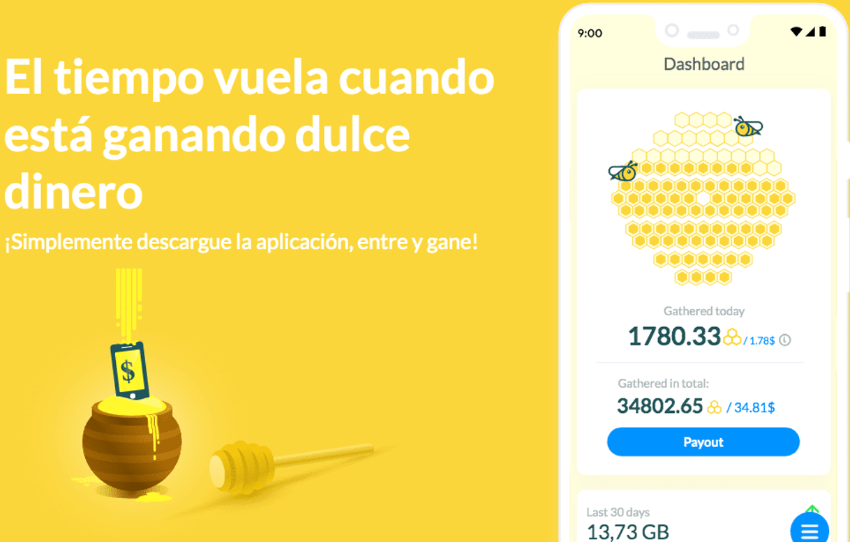 Moda Honeygain: App que te paga por no hacer nada 😁