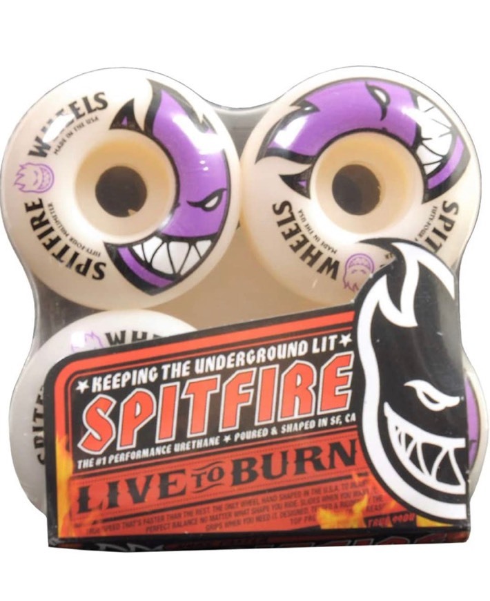 Fashion Spitfire Bighead Wheels White/Purple 54mm