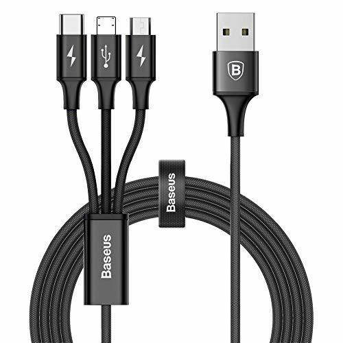 Baseus 3 en 1 Cable de Carga Múltiple, Cable USB a Cable