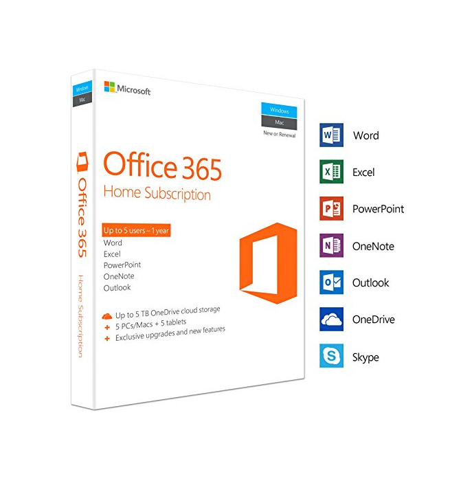 Products Microsoft Office 365 Home 5 PC/Mac