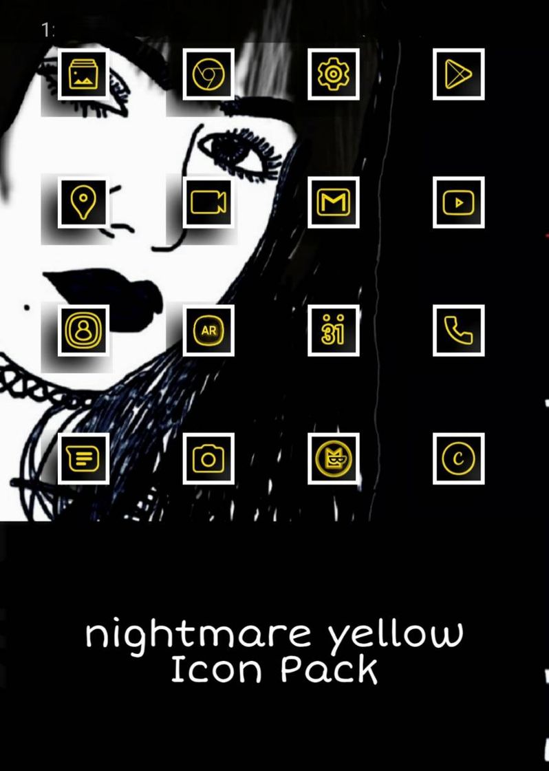 Moda Nightmare Yellow Icon Pack 