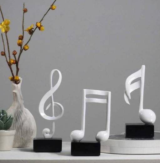 Amoy-Art Nota Musical Musical Note Figuras Decorativas Decoración del hogar Figurilla Escultura