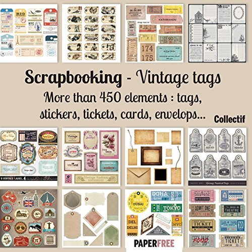 Book Scrapbooking kit vintage tags - 20