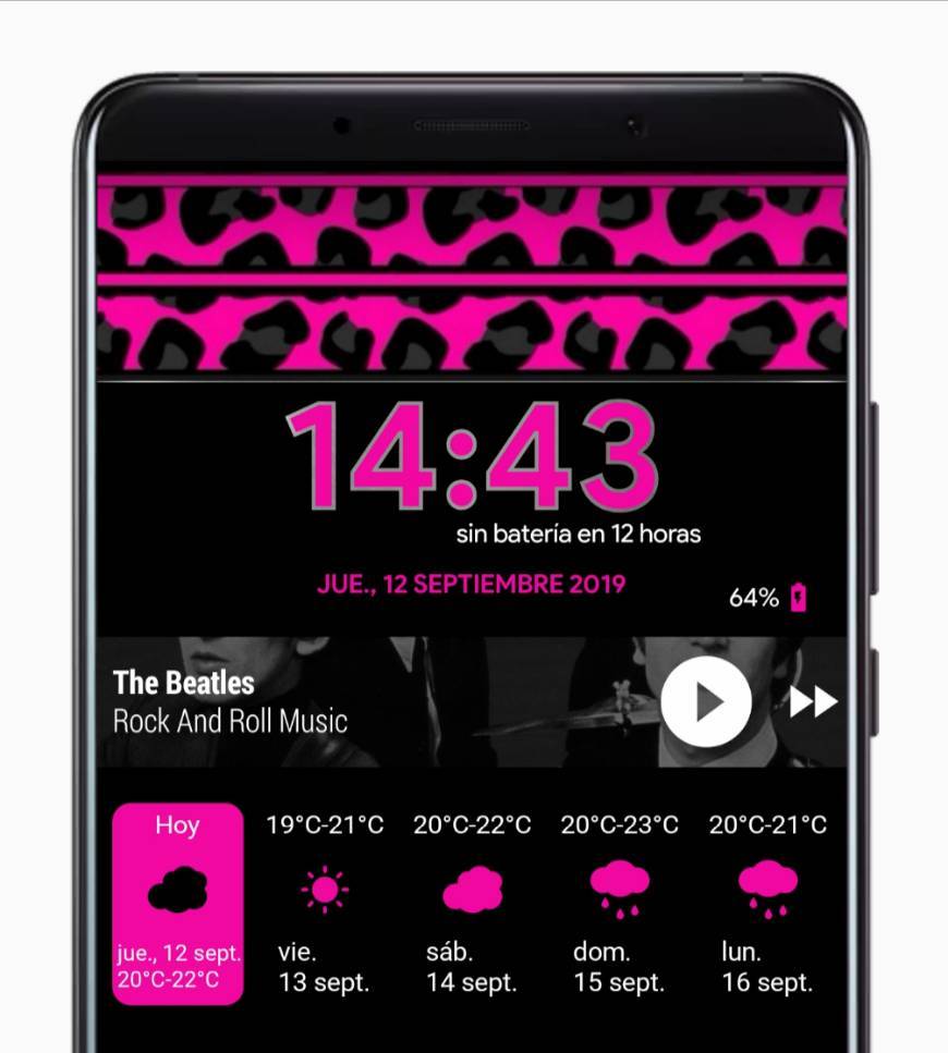 Social Widget KWGT Rose