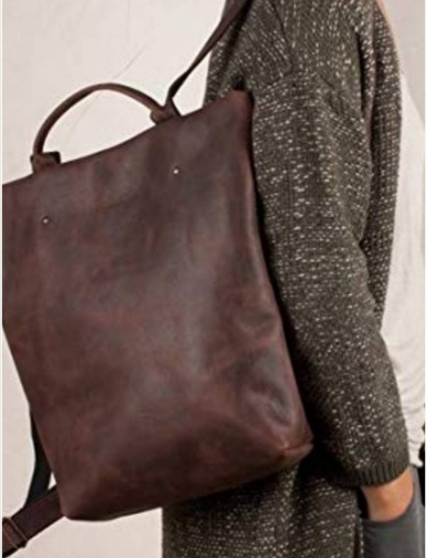 Social Mochila negra cuero