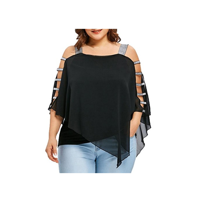 Product CICIYONER Blusa Mujer Talla Grande, Camiseta Hombros Descubiertos Camisetas Tallas Grandes Mujer