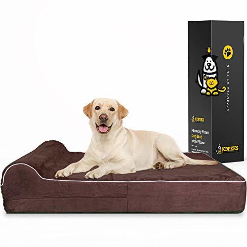 Place KOPEKS Cama Extra Grande para Perros Mascotas con Memoria Viscoelástica Ortopédico 127
