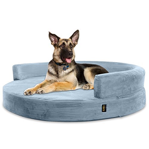 Lugares KOPEKS Sofa Redondo Cama Gris para Perro Perros Mascotas Extra Grande XL