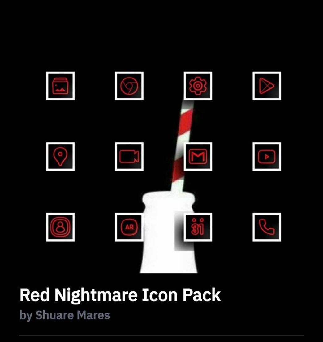 Moda Red Nightmare Icon Pack 