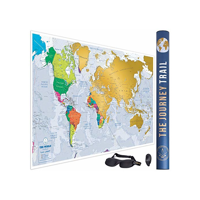 Social Mapa mundi para rascar más grande