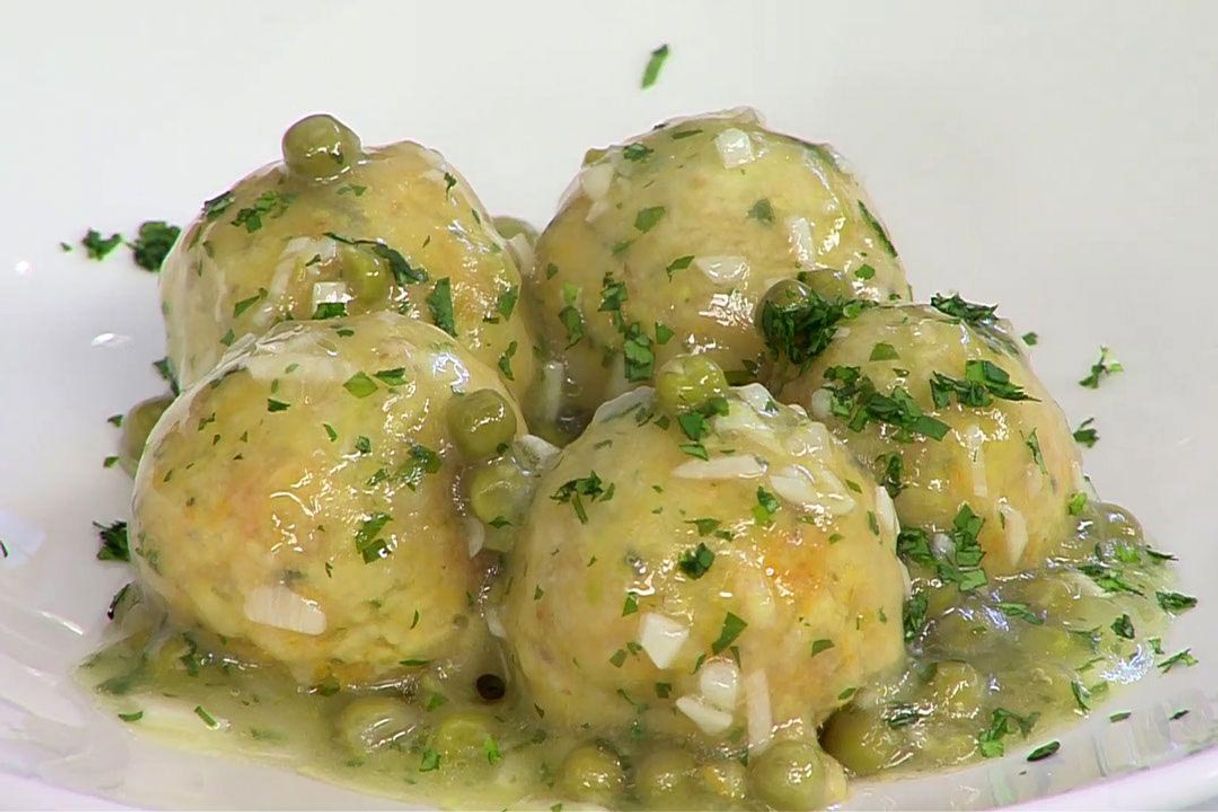 Fashion Albóndigas vegetarianas en salsa verde