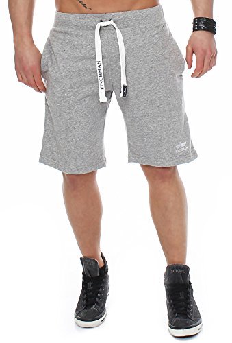 Place Finchman 96Z5 Herren Cotton Sweat Short Kurze Hose Bermuda Grau L