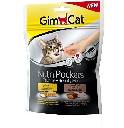 GimCat Nutri Pockets – Snack crujiente para gatos: provisto de relleno cremoso