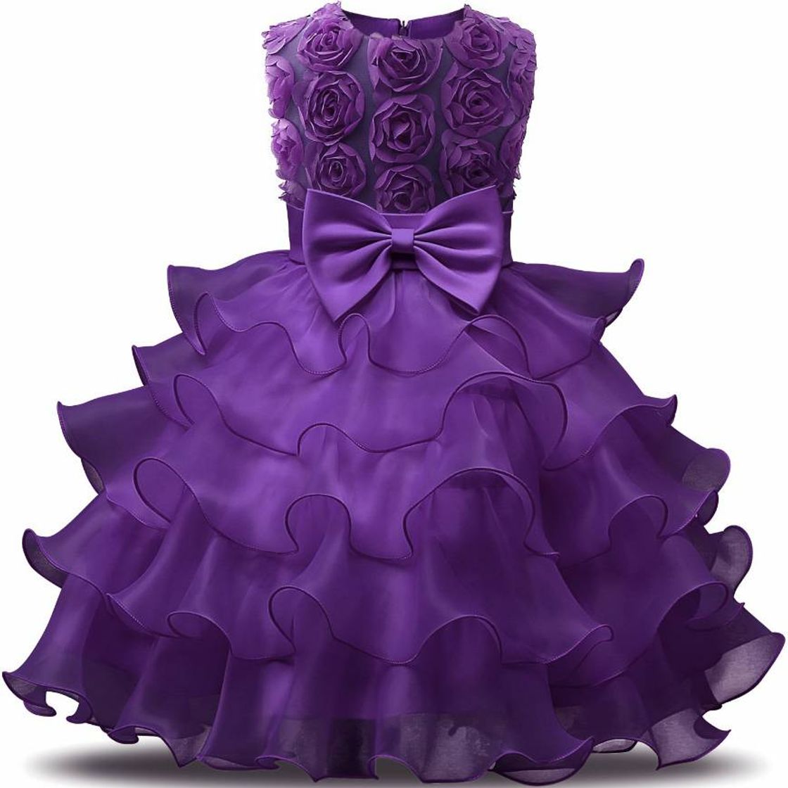 Moda NNJXD Girl Dress Kids Ruffles Lace Party Wedding Dresses

