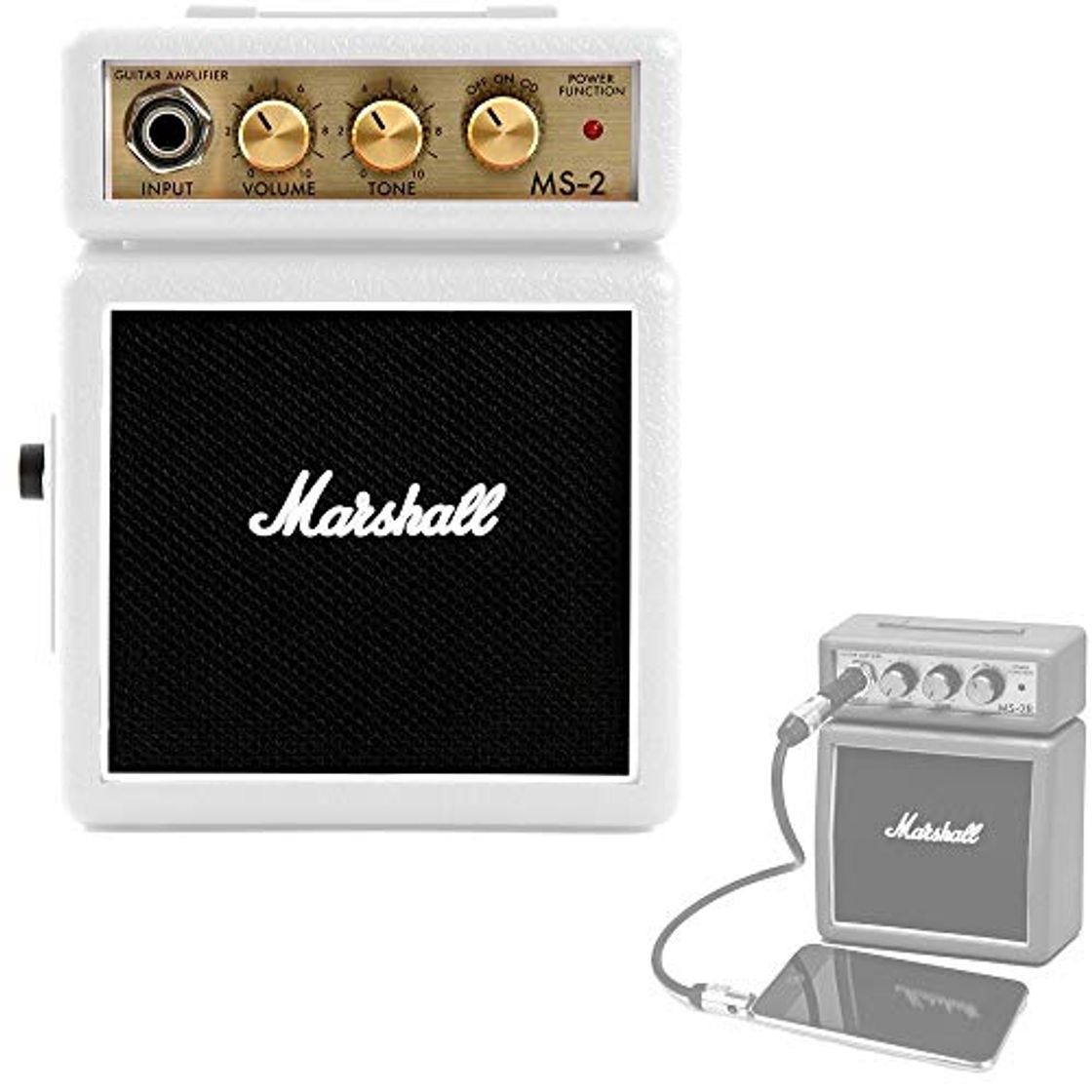 Social Amplificador Guitarra Marshall Mini 2w Blanco a Pilas