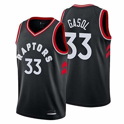 Social Lalagofe Camiseta Marc Gasol Toronto Raptors Negra,Camiseta Deportiva, Chaleco Transpirable de Secado