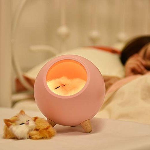 Lámpara de noche para niños Lámpara de gato Luz de noche para