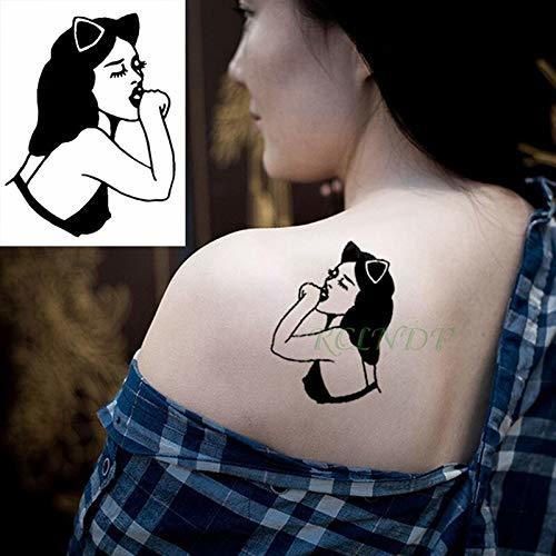 tzxdbh Etiqueta engomada del Tatuaje Temporal Impermeable Chica Tatto Tatoo Tatuage Cuello