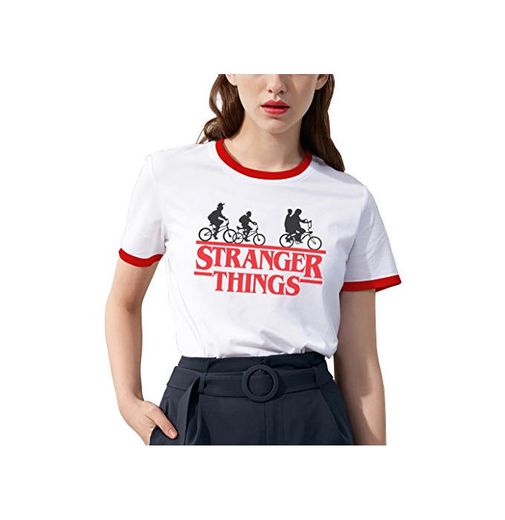 Shirt Ringer Tee Stranger Things Camiseta Mejores Amigas Best Friend Impresión T-Shirt