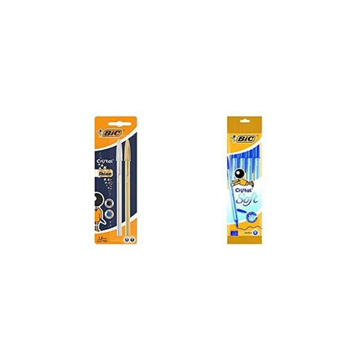 BIC Cristal Shine bolígrafos punta media (1,0 mm) Cuerpo y colores Surtidos,