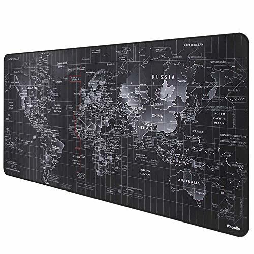 Electrónica Anpollo Alfombrilla Raton Ordenador XXL Gaming Grande 900x400mm Mapa Mundi