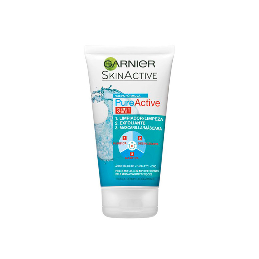 Social Garnier Skin Active - Pure Active 3 en 1 - Limpiador
