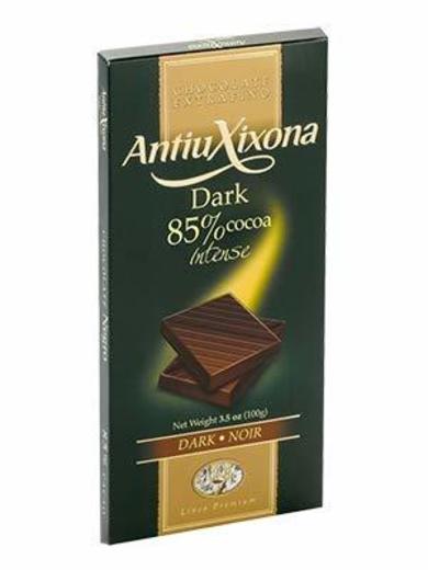 Pack 4 Tabletas Chocolate de 120g marca Antiu Xixona. Chocolate cacao 85%
