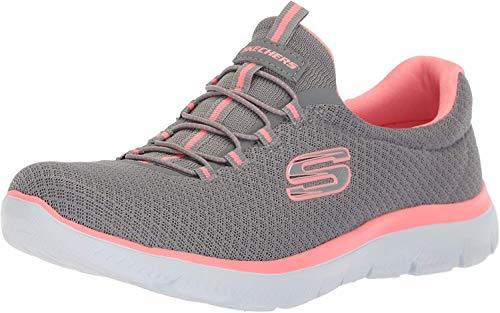 Social Skechers Women 12980 Low-Top Trainers, Grey