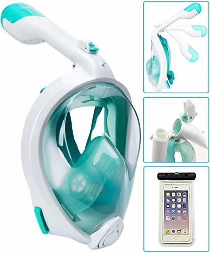 Lugares Bestlus Full Face Snorkel Mask Máscara de Snorkel Versión Plegable 3.0 Vista