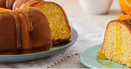 Bolo de laranja com calda 🍮