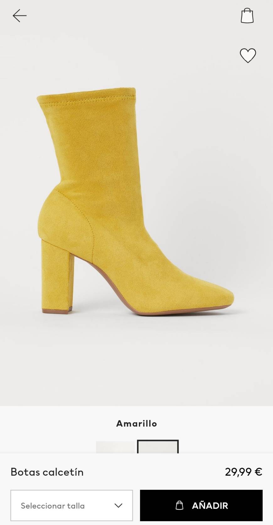 Moda Botas calcetín amarillo H&M