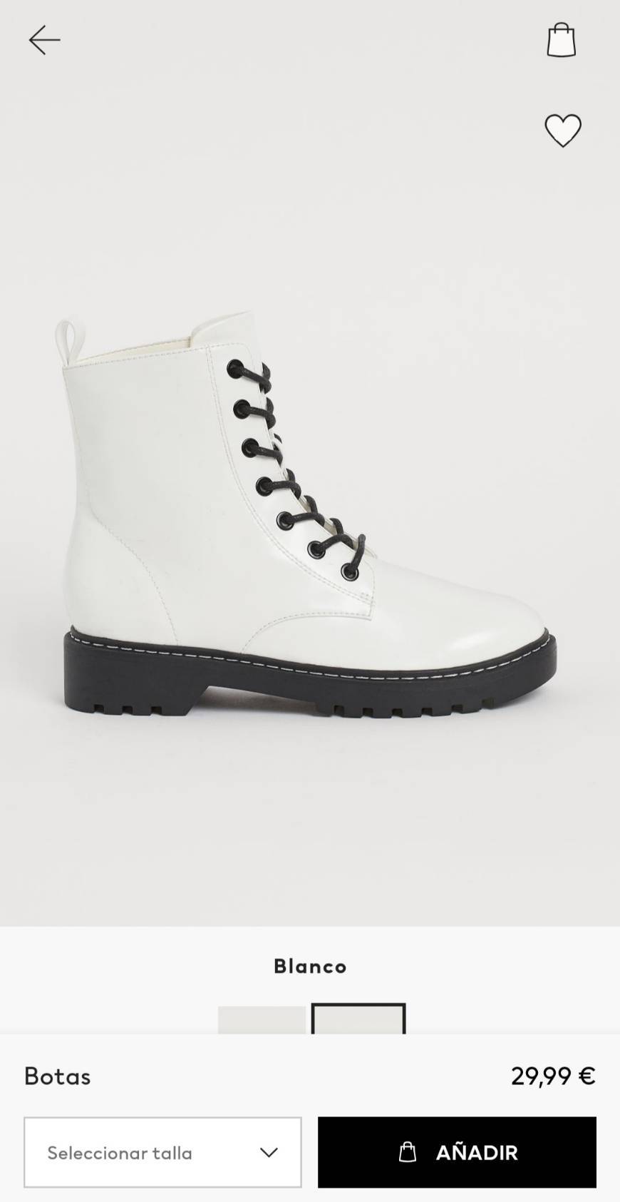 Fashion Botas color blanco H&M