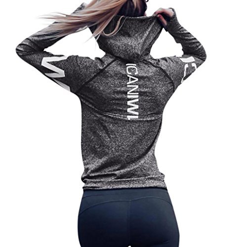 Place Vovotrade Mujer Capucha Carta Chandal Encapuchado Sudaderas Ropa de Deporte Blusa Tops