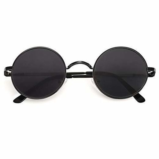 CGID E01 Estilo Vintage Retro Lennon inspirado círculo metálico redondo gafas de