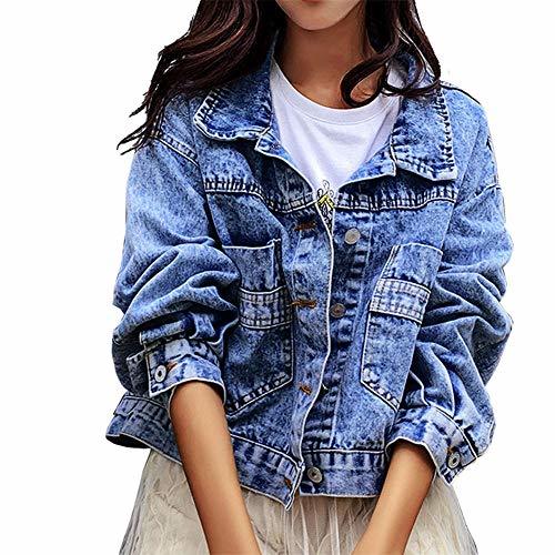 Producto WLXFVNYBD Jeans Chaquetas Abrigos Mujeres Short Casual Denim Coat Nuevo Otoño Manga