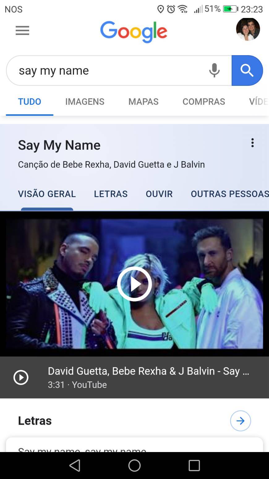 Canción Say my name