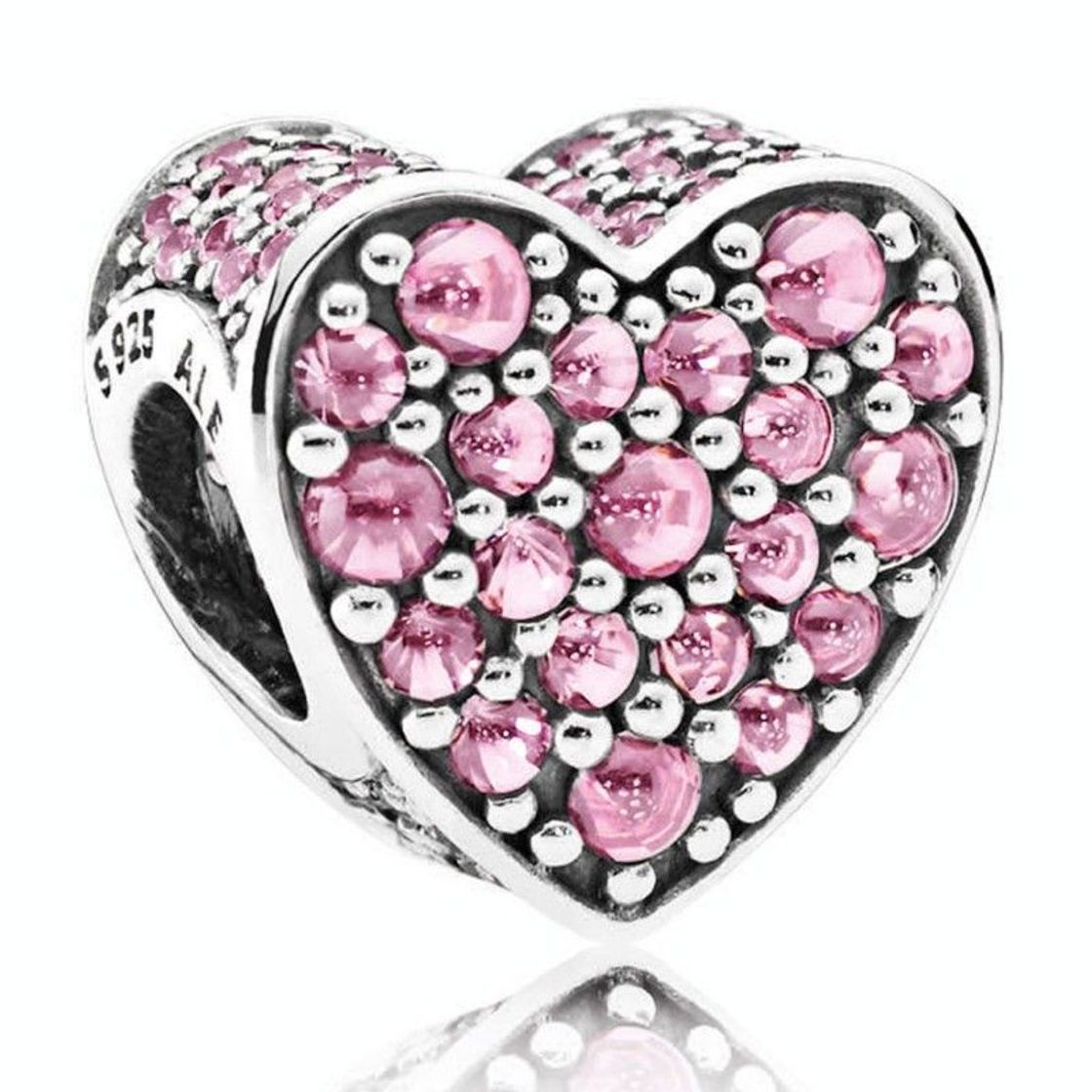 Productos Charm en plata de ley Corazón Deslumbrante Rosa