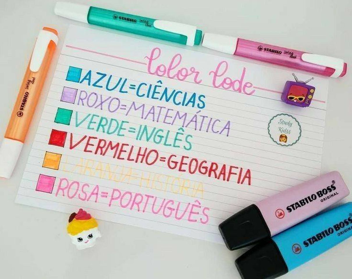 Fashion Organização de caderno para voltas aulas. 