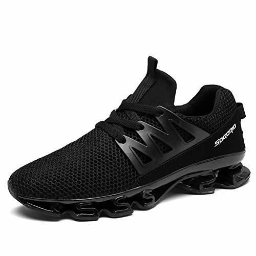 SIWENO Zapatos Hombre Zapatillas de Deporte Spring Blade Amortiguadores Masculinos Entrenadores cómodos