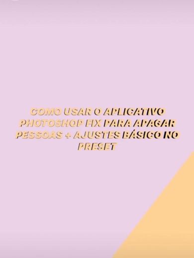 COMO APAGAR PESSOAS/OBJETOS DA SUA FOTO. - PHOTOSHOP FIX 