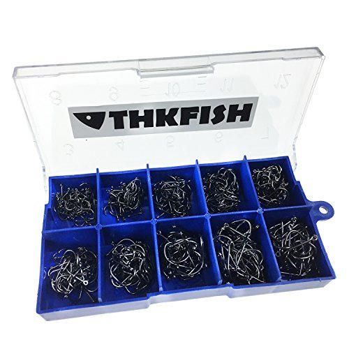500 piezas en Caja #3~#12 carbono negro Pesca anzuelos Fishing hooks