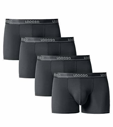 Product LAPASA Pack de 4 Calzoncillos Bóxer Hombre de Verano Micromodal Ultra Suave