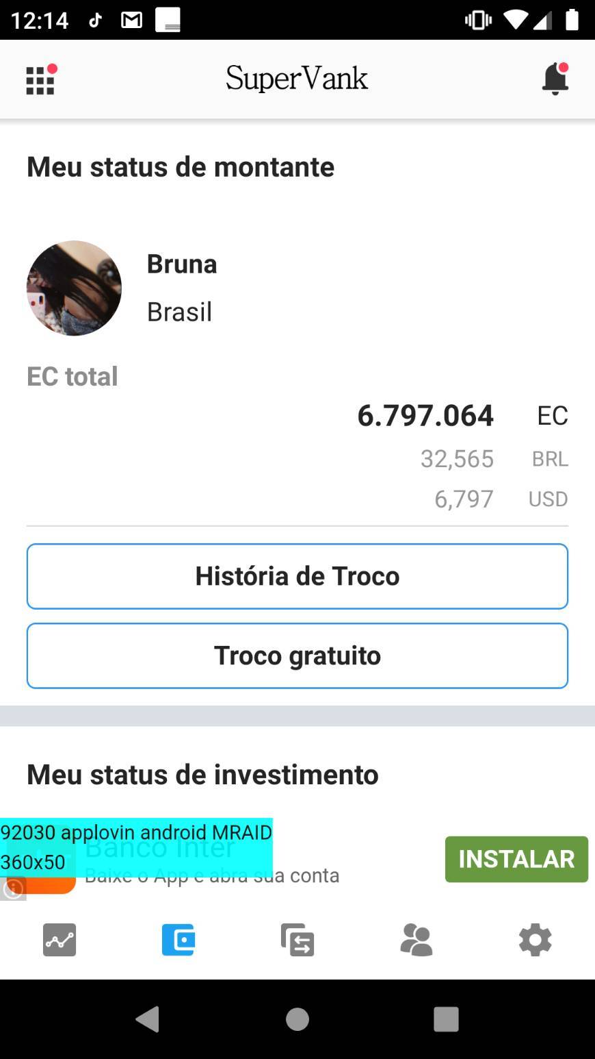 App Supervank - Ganhe dinheiro de forma fácil e gratuita.