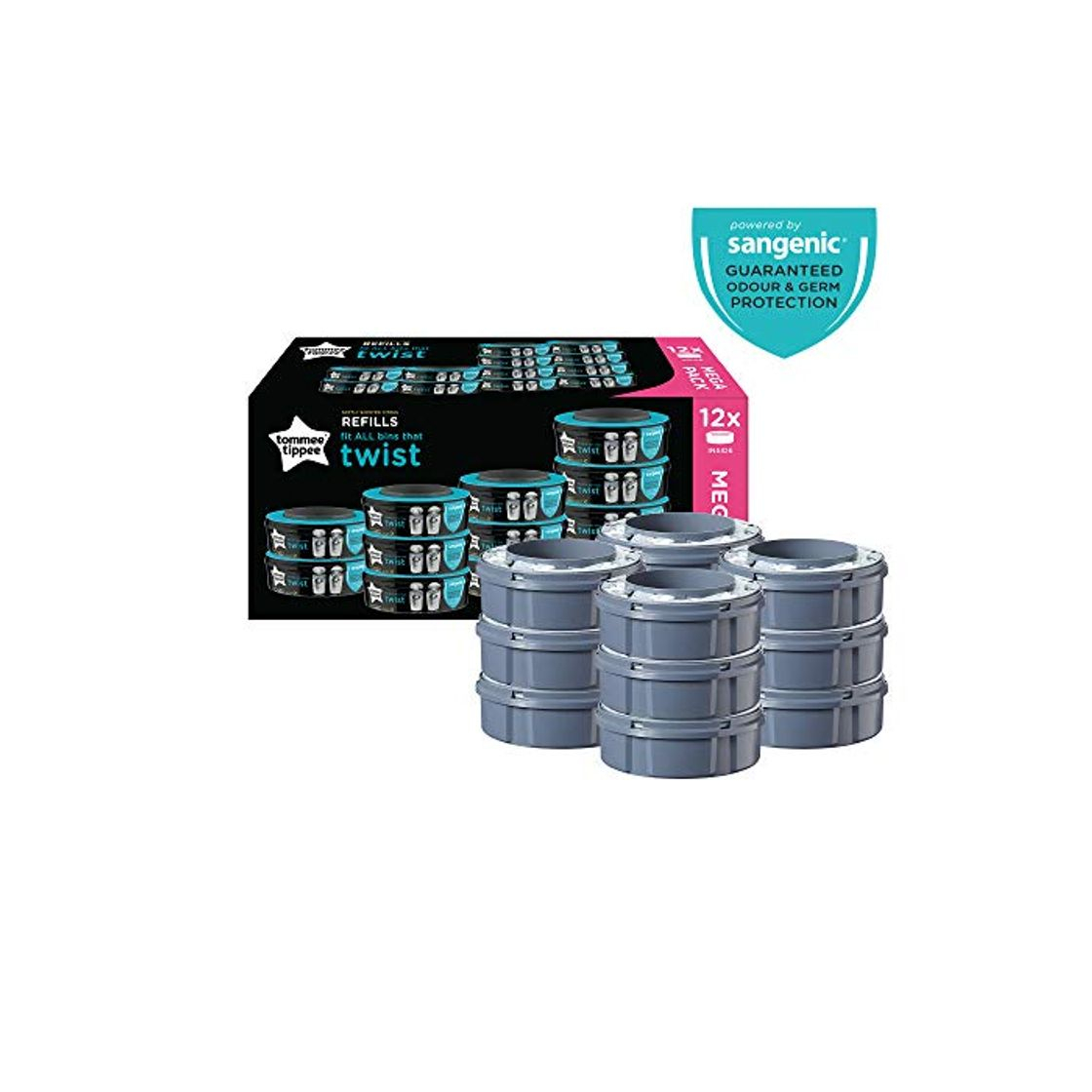 Producto Tommee Tippee Sangenic Recambios Sistema avanzado para desechar pañales Twist & Click,